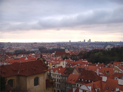 從高處眺望布拉格市