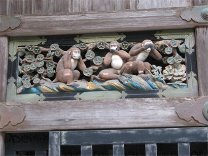 非禮勿視、非禮勿言、非禮勿聽的三猿雕刻國寶