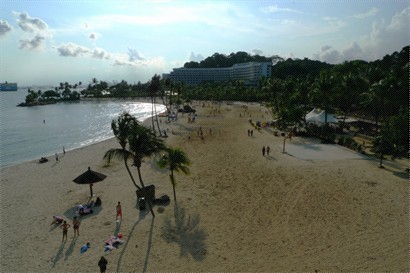 Siloso Beach美極的景色