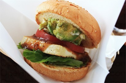avocado tofu burger