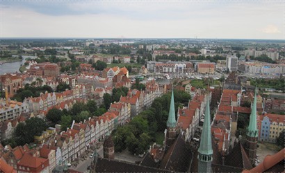 Gdansk老城的全景