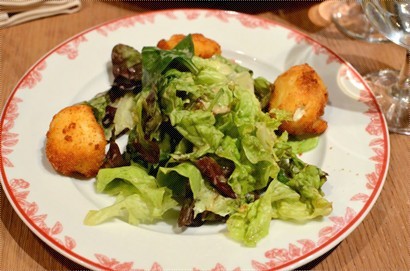 Crispy Baked Goat’s Cheese with Salad