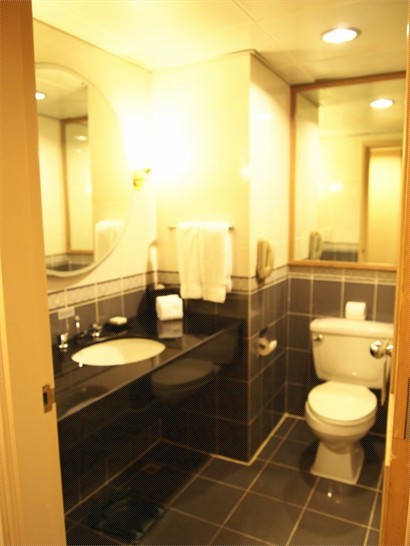 Bathroom is quite small but in good condition