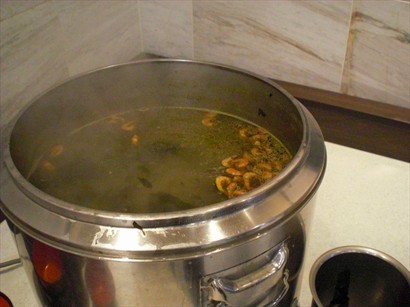 滾熱蝦乾昆布湯，好味！