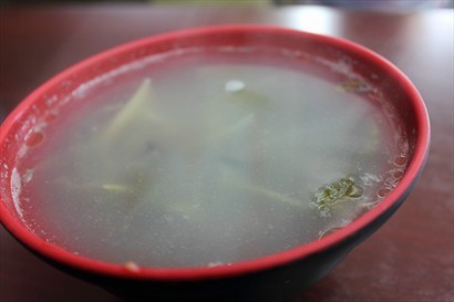 Oyster soup very hot