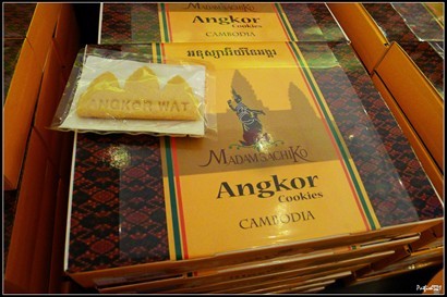 這便是所說當地以Angkor Wat為外型的曲奇餅，試食又幾好味，便買了一盒回來，一盒要USD10。
