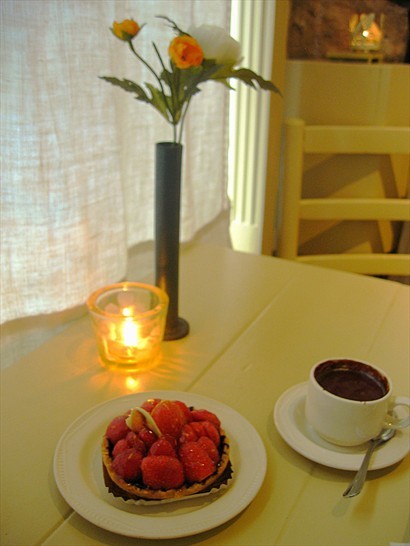 Strawberry Tart And Spanish Hot Chocolate