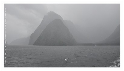 下雨了,最後一幅米爾福德峽灣黑白山水畫作告別!