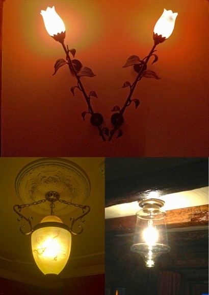 屋內不同的燈具，優雅而具氣質