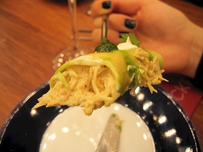 Avocado Cannelloni filled with Crab Meat