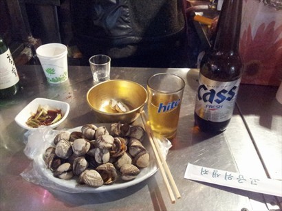 這是我今晚的晚餐. 不過,今次是配啤酒,不是配韓國燒酒. 