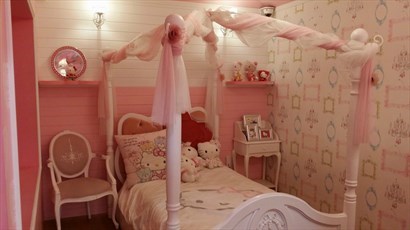 餐廳內的Hello Kitty 睡房場景