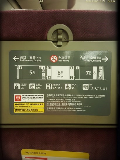 台灣高鐵列車商務車廂