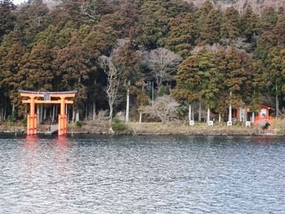 箱根神社很出名的水中鳥居