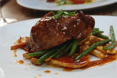 Preserved shoulder of lamb with sauteed potatoes
