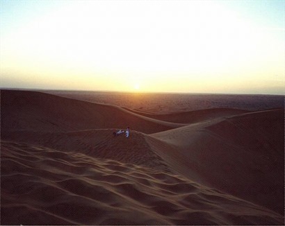 沙漠的黃昏