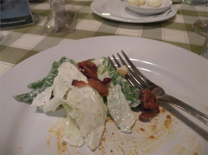 Caesar Salad---味道ok，但不正宗，而且bacon太硬