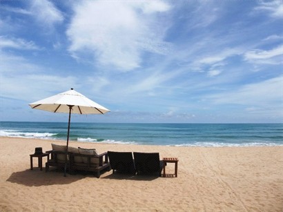 Resort嘅私人沙灘(Andaman Sea)