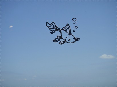 魚兒在空中游玩