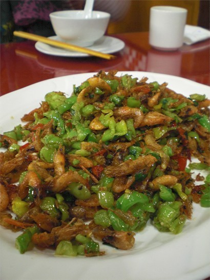 青椒炒河蝦 RMB22