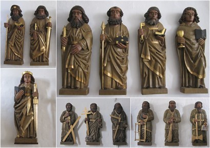 12門徒的雕像。左下角是聖凱瑟琳。