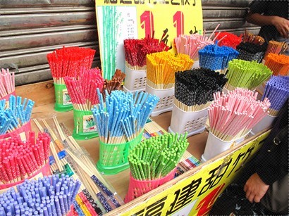 街頭小販售賣的筷子