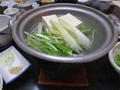 豆腐鍋只有豆腐同蔥，超清淡。
