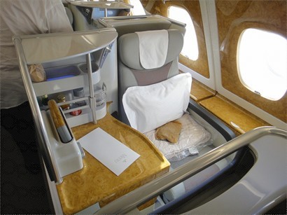 阿聯酋航空：A380商務座位