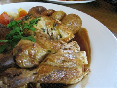 1/2 shropshire chicken with lemon and herb butter