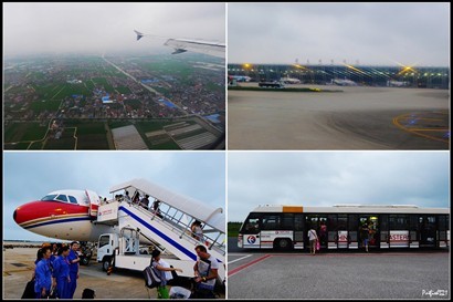 很快到便到了上海的上空了，然後準備降落於上海蒲東機場，只可惜上海天氣是多雲，天色真有點不太好。