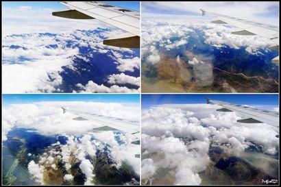 西安往拉薩途中上空，看到如此美麗的風景。