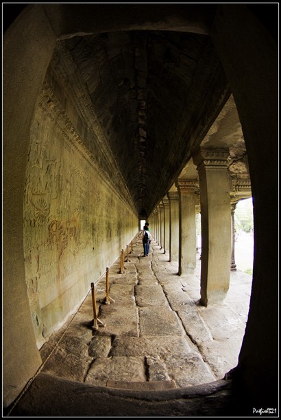 迴廊的內側牆壁既是寺的外牆兼巨型畫廊。