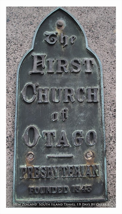 奧塔哥第一教堂的門牌 1848