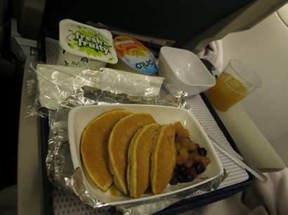 飛機上的早餐不錯