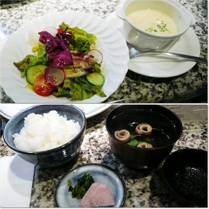 普通餐是日式前菜、茂金波是西式前菜