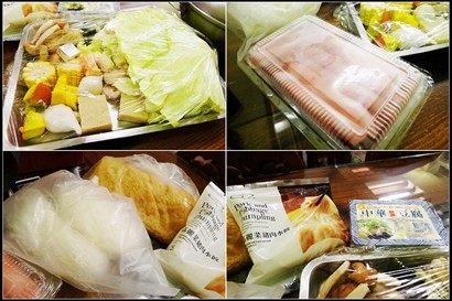 這個餐為NT300，除了菜，還有瓜、菇、豬肉片、粉絲、豆皮等，我們還自己買了些餃子、麵條和豆腐。