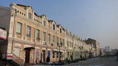 步行街的俄式建築