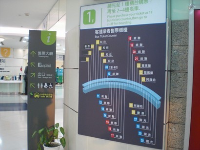 台北轉運站：不同客運業者
