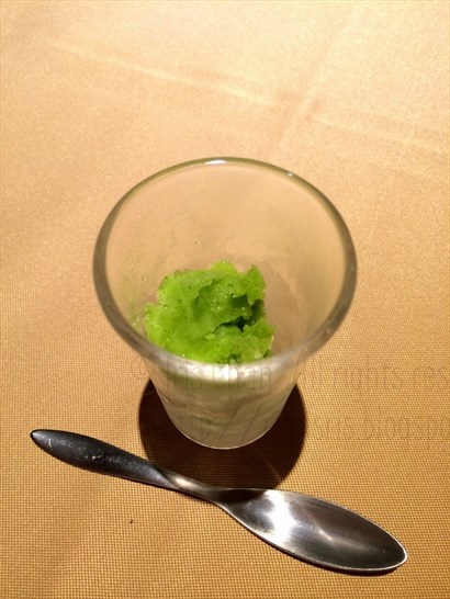 Palate cleanser: Lime Sorbet