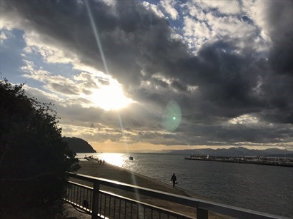 步行去江之島沿途美景
