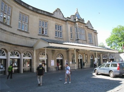 Bath Spa Railway Station - our destination
