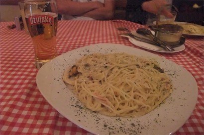 Picture 3: the blue cheese spaghetti